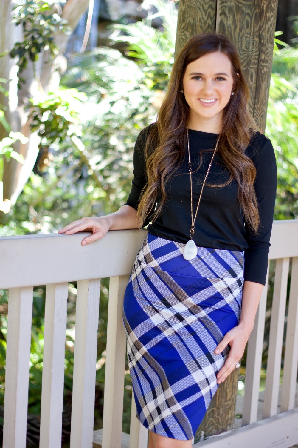 Blue plaid Skirt