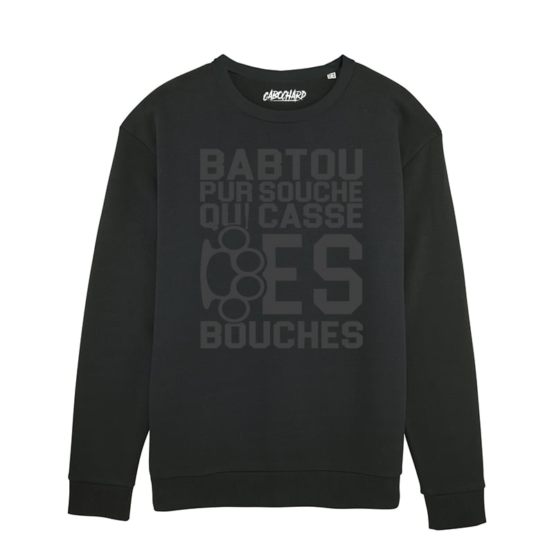 Image of SWEAT CREWNECK - BABTOU PUR SOUCHE - NOIR