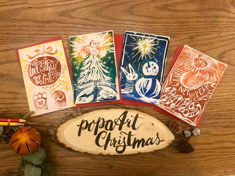 Image of Charity Christmas Cards - PopaArt Style