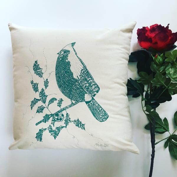 Image of Coussin *Winter Bird* 50  x 50 cm