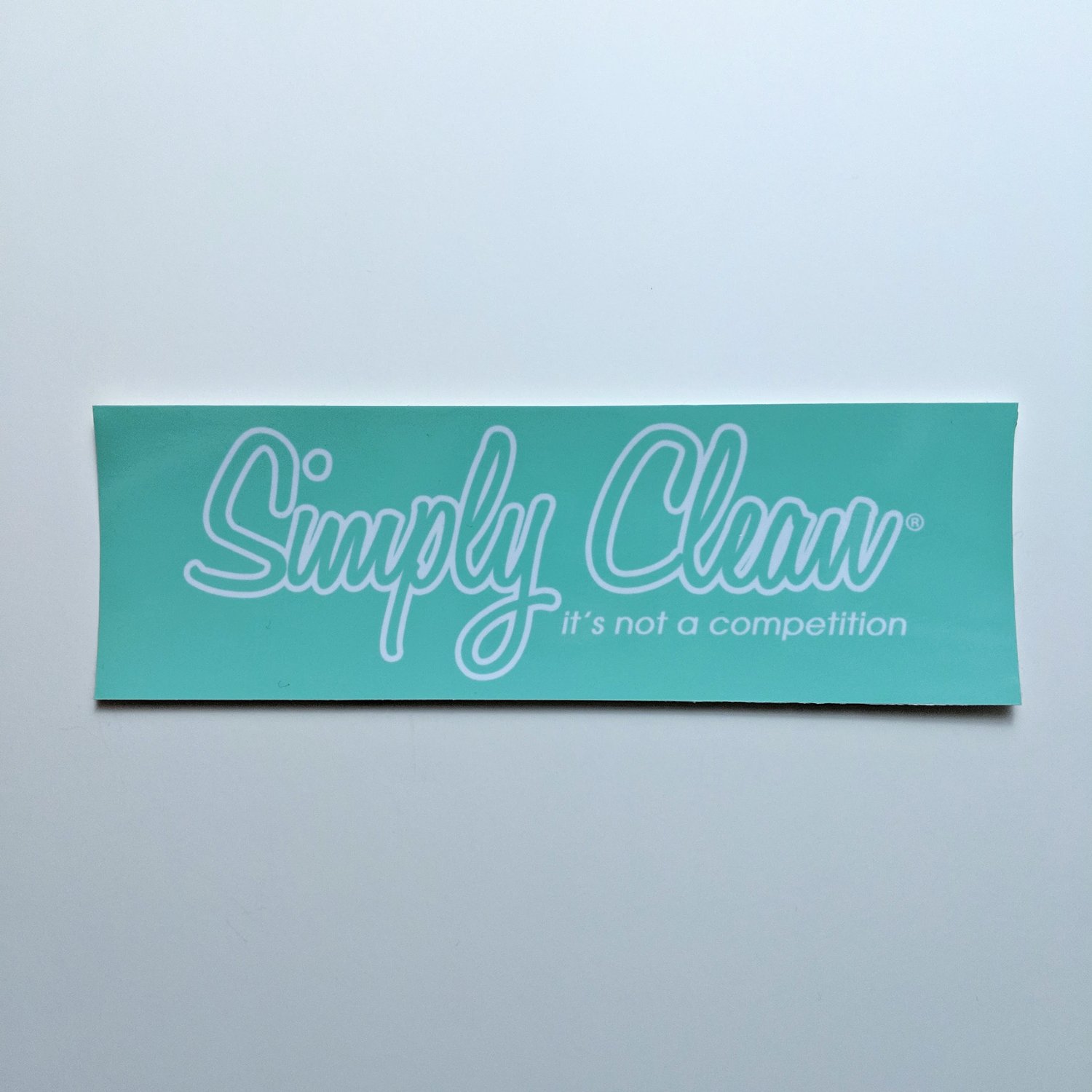 Image of Simply Clean Box Logo Sticker... Tiffany