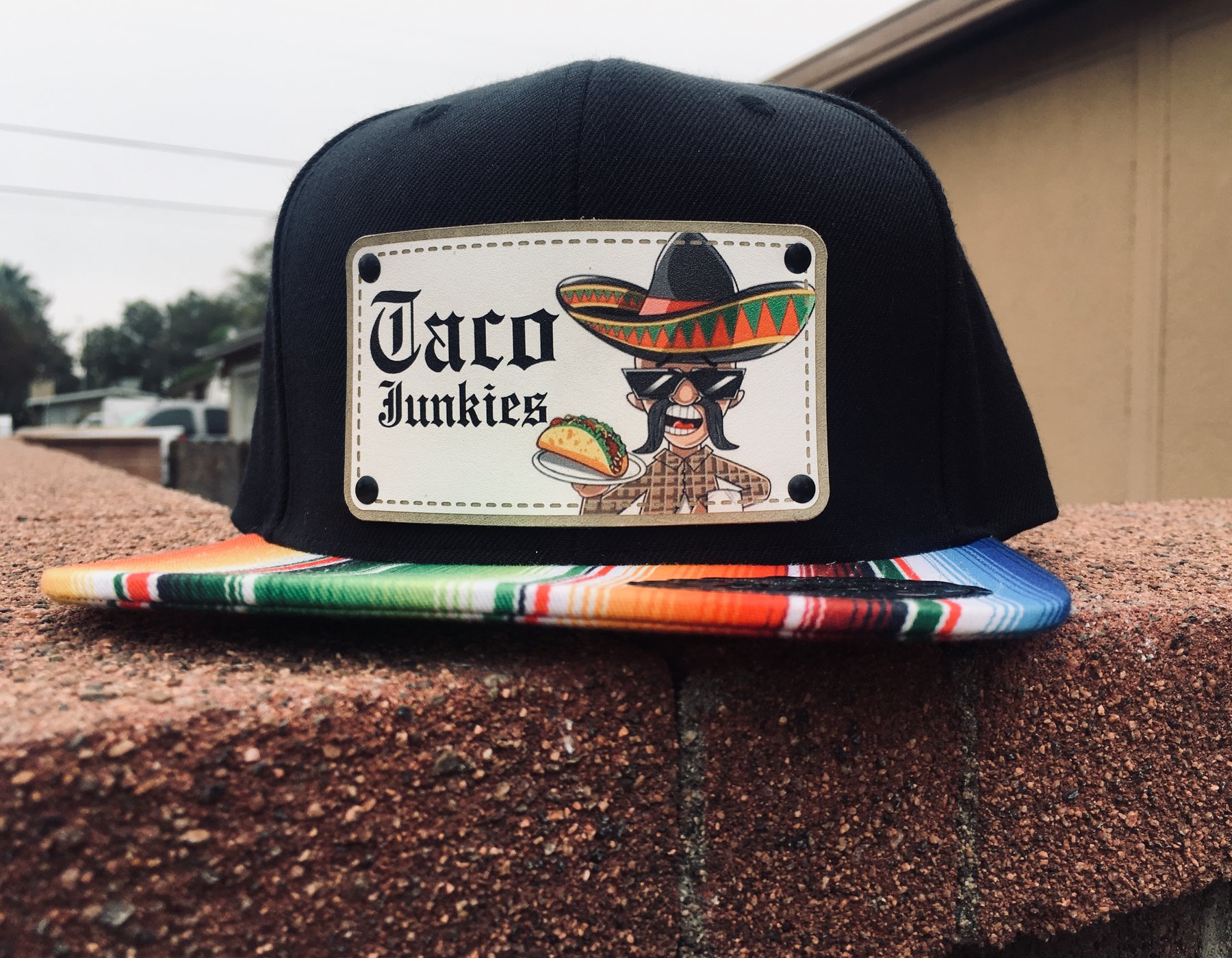 Taco Junkies sarape logo hat | 27 JUNKIES CLOTHING