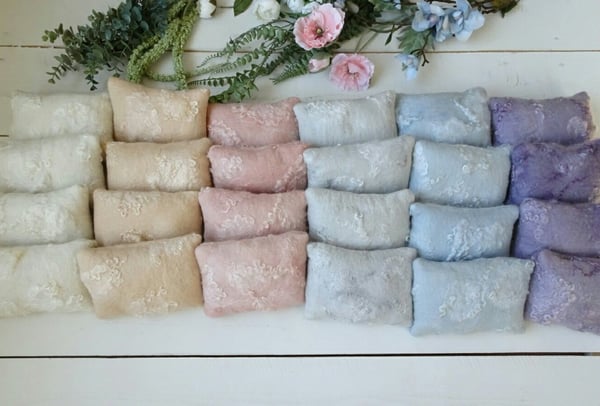 Image of Organic Handfelted Posing Pillows with Luxurious Curls