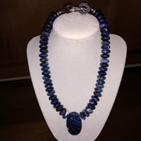 Image 3 of Blue lapis necklace and pendant