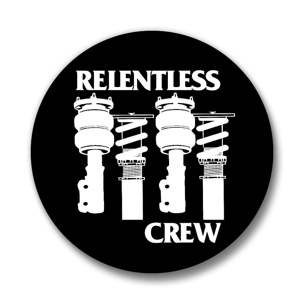 Relentless Crew 1.25" Button Pins 