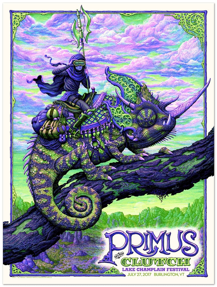 Image of PRIMUS w/Clutch Gig Poster: Lake Champlain, VT Bad Acid Variant