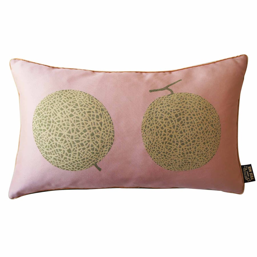 Image of MELON Silk Jacquard Cushion
