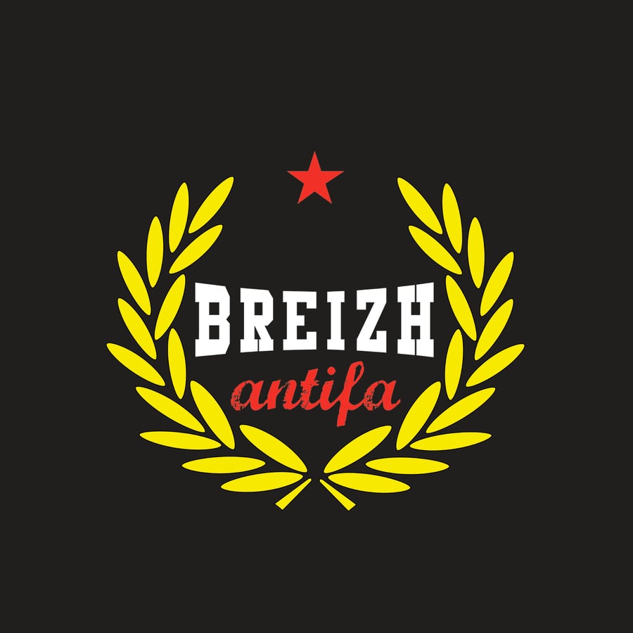 Image of  T-shirt "Breizh Antifa Laurier" noir