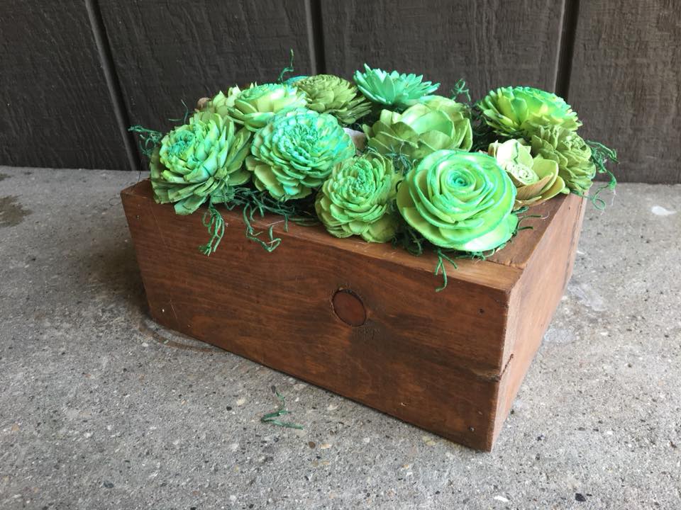 Image of Wood Centerpiece Box