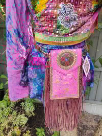 Image 10 of Wanderlust Stevie top rainbow flowers upto 14uk