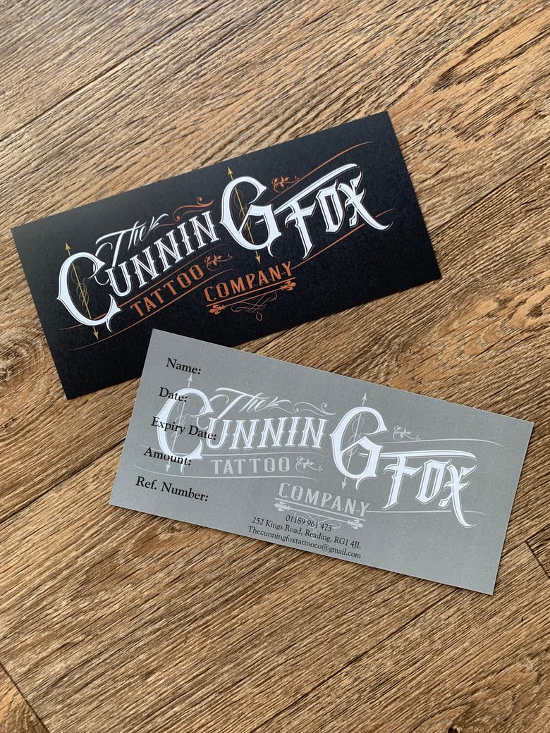 Image of Cunning Fox Tattoo Company Gift Voucher