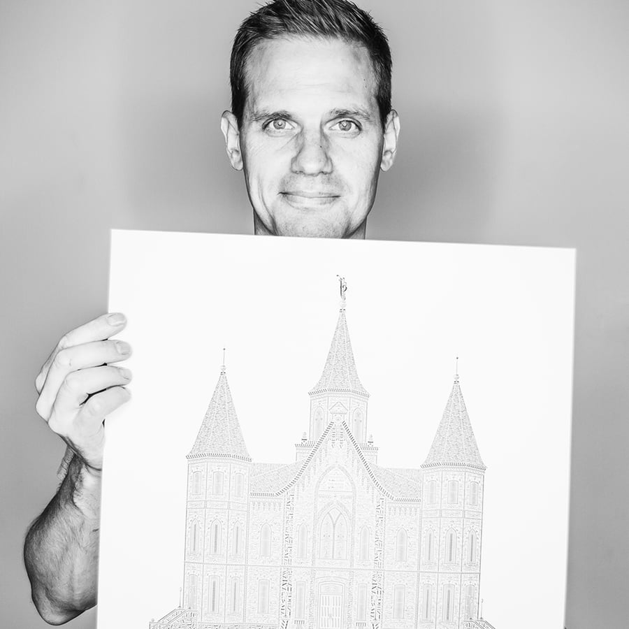 Image of Provo Tabernacle Reimagined in Type
