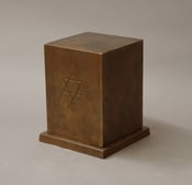 Image of Large bronze urn with Star of David