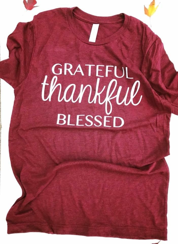 Image of RevealTees Grateful, Thankful, Blessed Shirt 