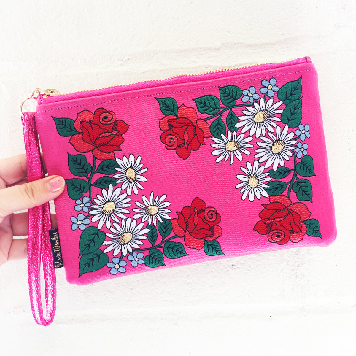 Roses Woven Wristlet Clutch Bag (2 colours) | Rosie Wonders
