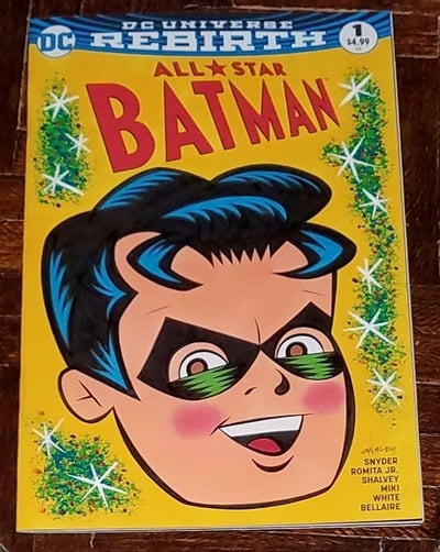 Image of ROBIN the BOY WONDER! ALL STAR BATMAN #1 ORIGINAL ART SKETCH COVER!