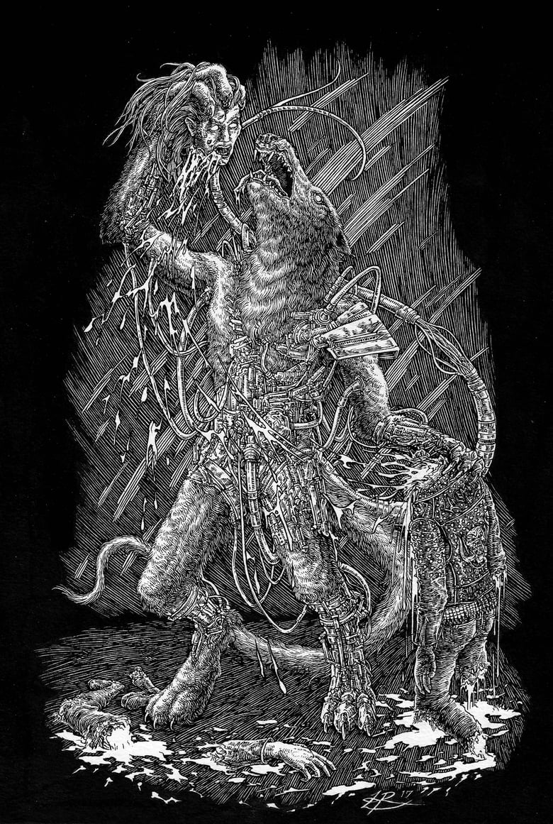 Image of SOLD - BLOOD OF THE WOLF IV original artwork