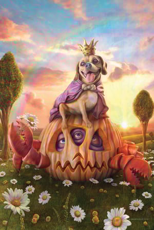 Image of SIGNED Poster - Pumpkin Crab and Puggle King 11" X 17"