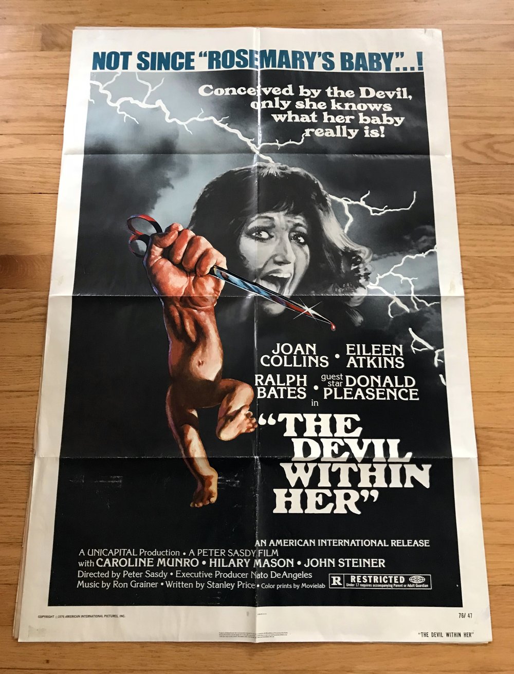 1975 THE DEVIL WITHIN HER Original U.S. One Sheet Movie Poster