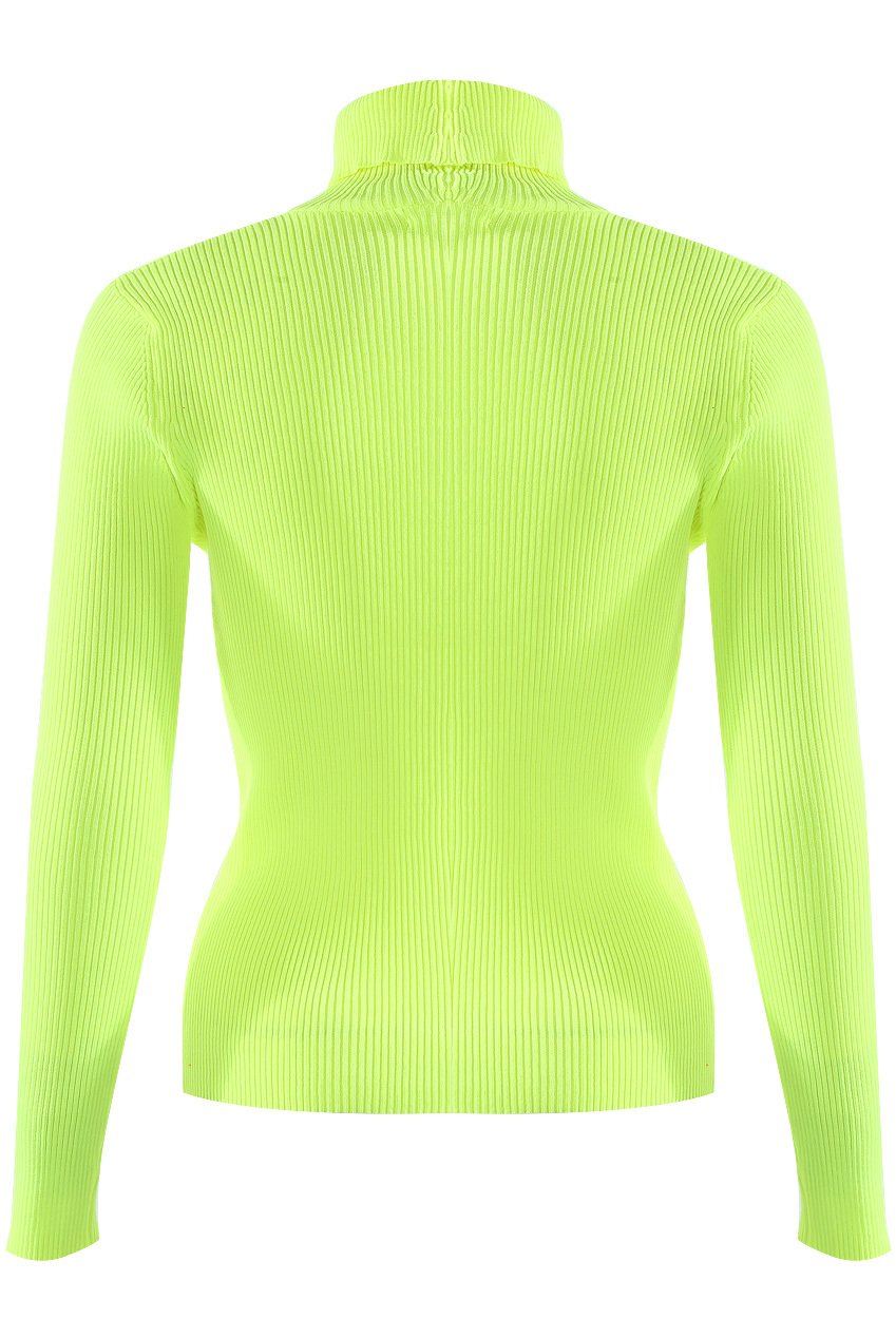 Neon Ribbed Turtle Neck Sweater