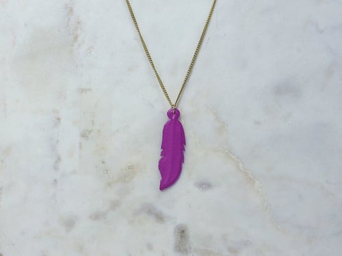 Image of Rebel Chic Warrior Feather Necklace