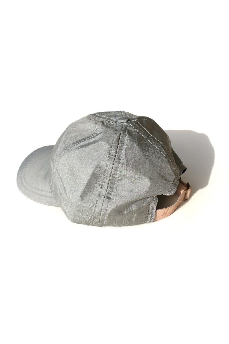 Image of silver nylon cap