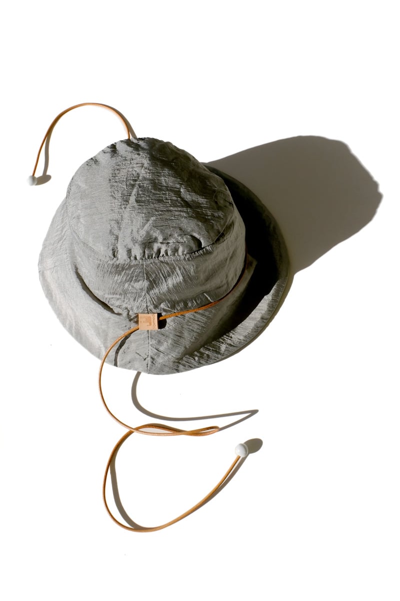 silver bucket hat