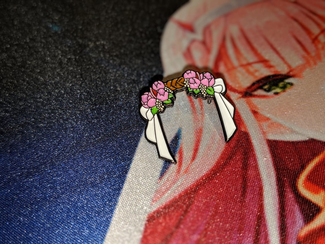 Image of Zero Two Flower Crown Pin