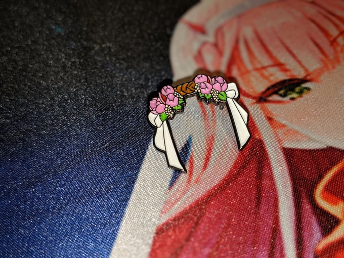 Image of Zero Two Flower Crown Pin