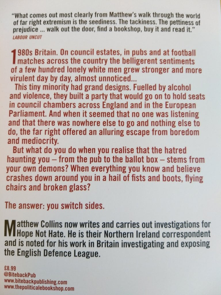HATE, My Life in the British Far Right by Matthew Collins