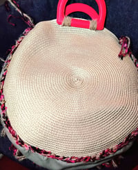 Image 3 of Beige tote bag  with leather trimmings