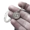 Tempus Fugit necklace in sterling silver or gold