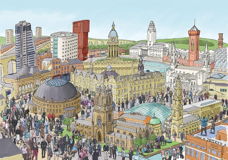 Image of Leeds in Summer - Limited edition print