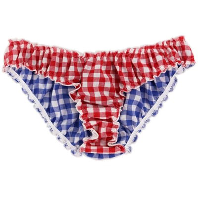 Image of VICHY CULOTTE RED / NAVY