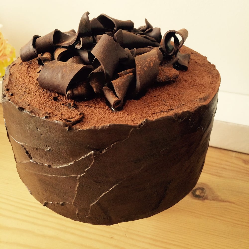 Image of Fake 6in fake chocolate fudge prop cake