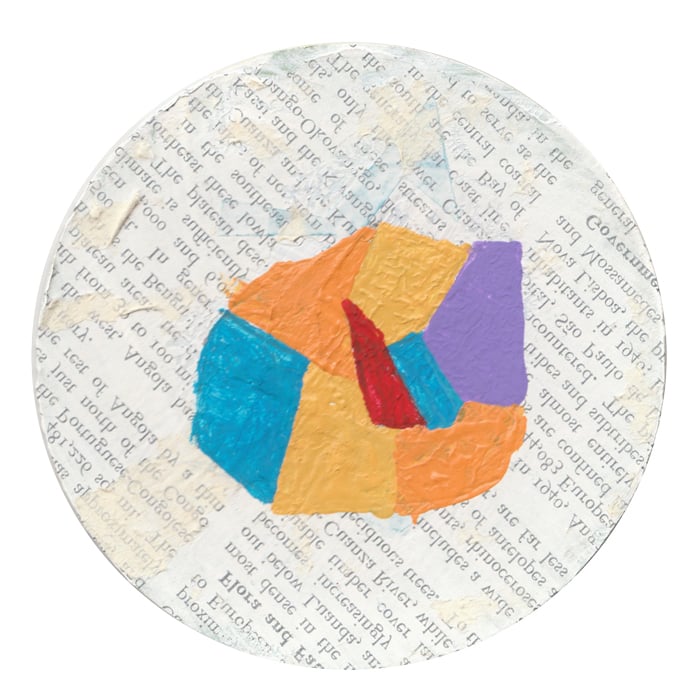 Image of My Pet Rock Has a Red Triangle Heart & A Blue Liver in a Field of Letters