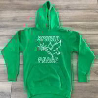 Spread Peace Kelly Green Hoodie