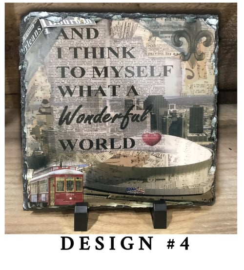 Image of 6X6 NEW ORLEANS PHOTO SLATE W EASEL