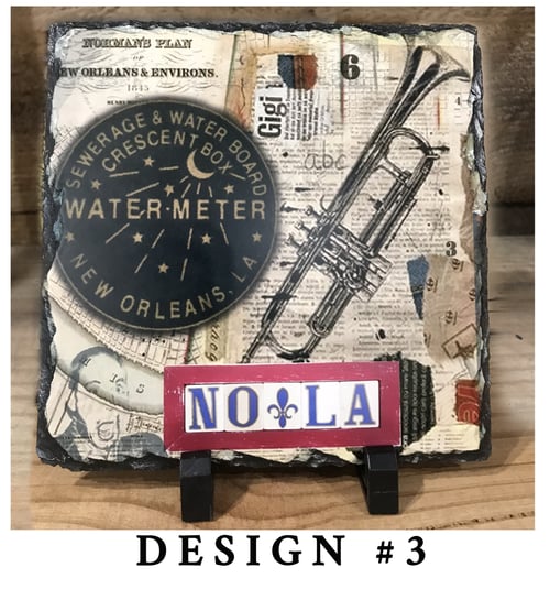 Image of 6X6 NEW ORLEANS PHOTO SLATE W EASEL 