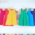 Blue Corduroy Rainbow Button Up Dungaree Dress Image 3