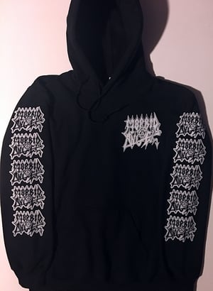 Image of Morbid Angel " Abomination "  Hooded Sweatshirt with Sleeve Prints