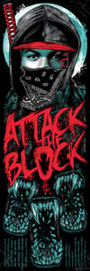 Image of ATTACK THE BLOCK - Blacklight art print