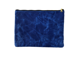 Image of Gloria Clutch In Cobalt Blue Waxed Canvas