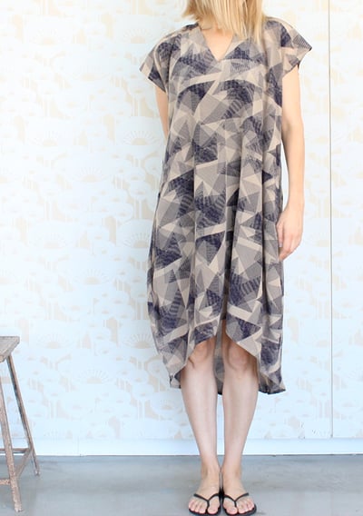 Image of Origami Print Day Dress