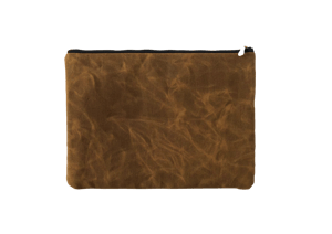 Image of Gloria Clutch In Brown Hand-Waxed Canvas