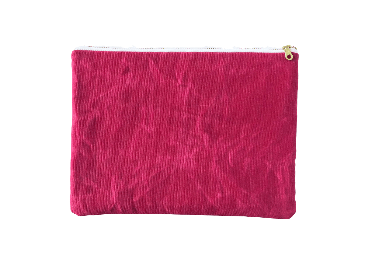 Image of Gloria Clutch In Hot Pink Hand Waxed Canvas