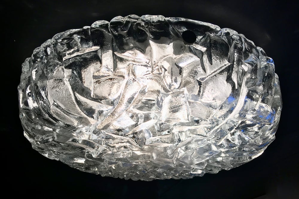 Image of 15" Flush Mount Heavily Textured Glass by Kaiser Leuchten