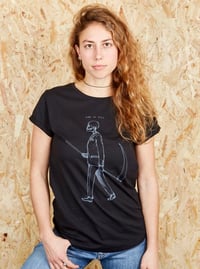 Image 2 of Mr Death Women's Roll Sleeve T-shirt (Organic)