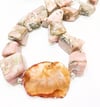 Chunky Cherry Opal and Agate Necklace