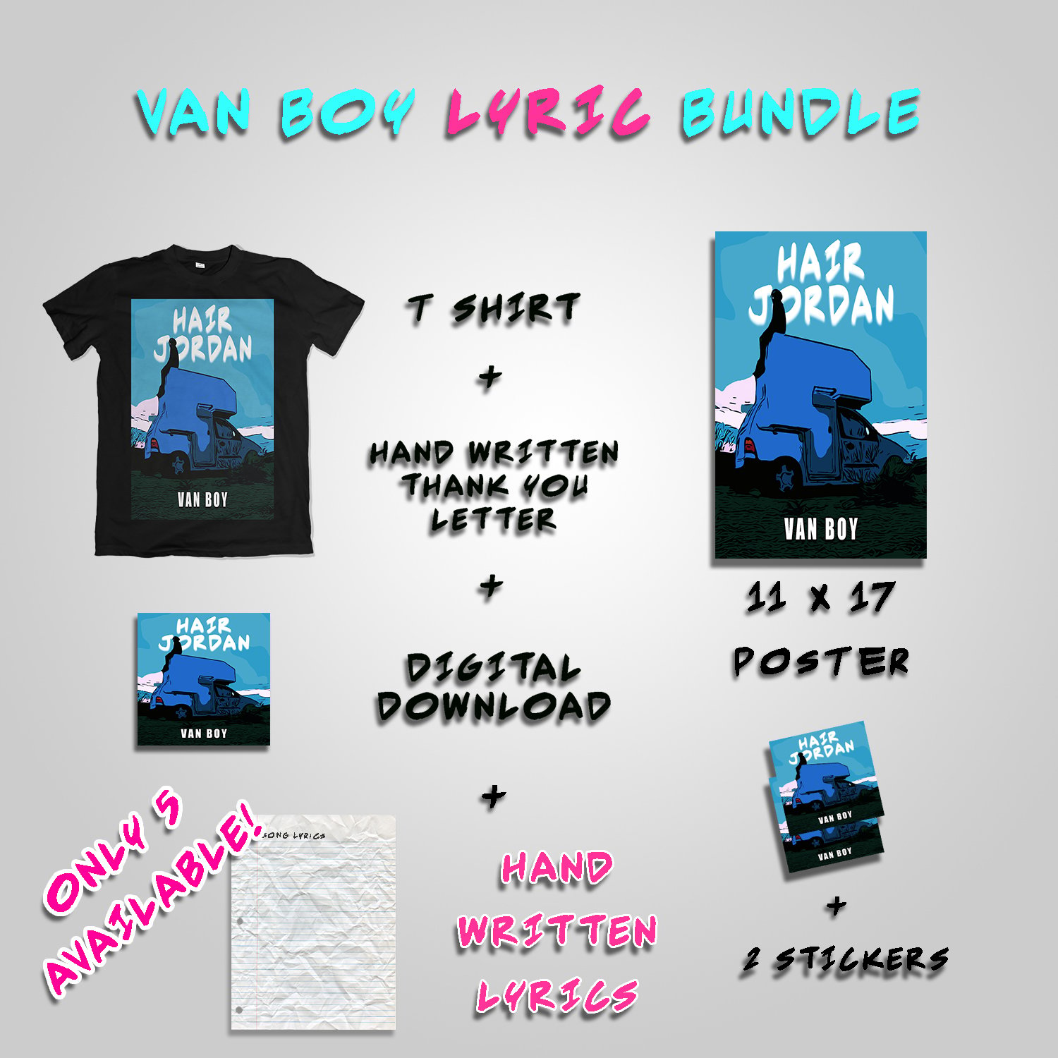 Image of VAN BOY LYRIC BUNDLE - ONLY 5 AVAILABLE!